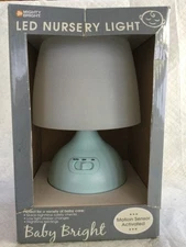 MIGHTY BRIGHT BABY NURSERY ON /OFF MOTION SENSOR LIGHT LAMP  LIGHT BLUE NEW