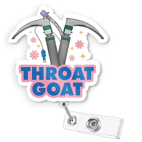 Cute Anesthesia Badge Reel ? Funny ID Holder for Respiratory Therapist & Nurses