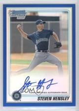 2010 Bowman Chrome Prospects Blue Refractor /150 Steven Hensley #BCP114 Auto 0e3