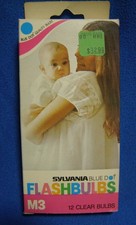 12 Sylvania Blue Dot M3 Flashbulbs 9 Clear 3 Blue