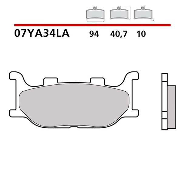 Brembo VORDERRADBREMSBELAGE-KIT FUR Yamaha XV Virago 125 97-00-COD. 07YA34LA-image