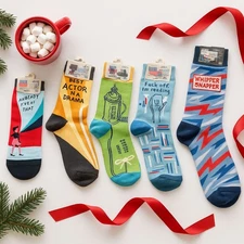 Blue Q Novelty Funny Sock Lot Men Women 5 Piece Bundle NWT Gift Holiday