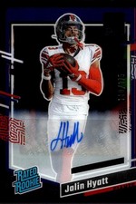 2023 Clearly Donruss #65 Jalin Hyatt Rated Rookie Autographs Purple