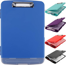 Heavy Duty Plastic Storage Clipboard with Storage Folder Clip for Office Nursing