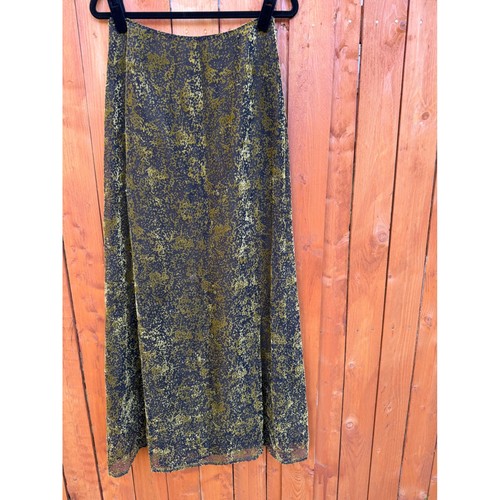 Kenzo, Grunge Kenzo Paris Vintage Devore Burnout Velvet Maxi Skirt
