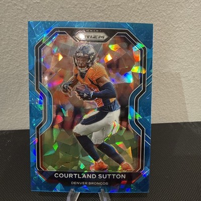 2020 Panini Prizm Blue Ice Courtland Sutton Broncos /99 
