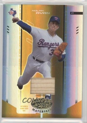 2004 Leaf Certified Materials Gold Mirror Bat 22/25 Nolan Ryan #224 HOF e8a