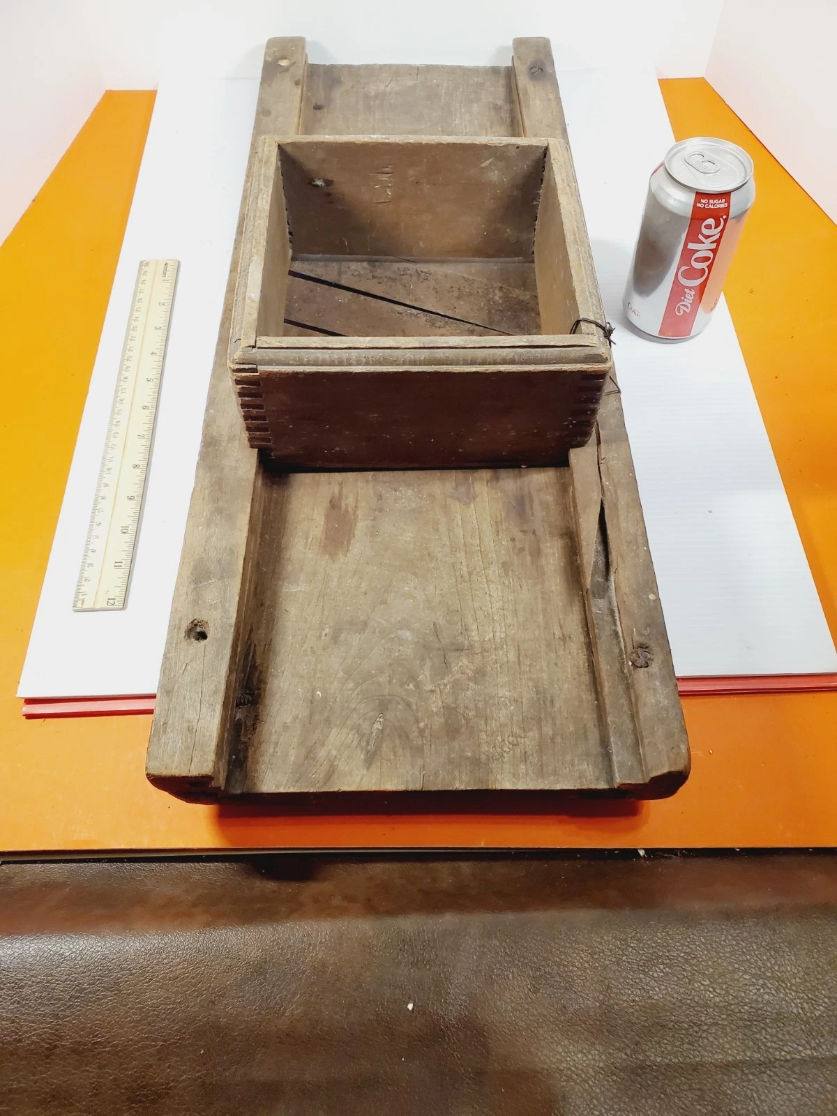 Large Vintage Wooden Cabbage Slicer w/ Box Kraut Cutter Mandolin -Rustic kitchen
Opens in a new wind