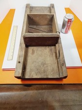 Cortadora de col de madera grande vintage con caja cortadora de hierbas mandolina - cocina rústica