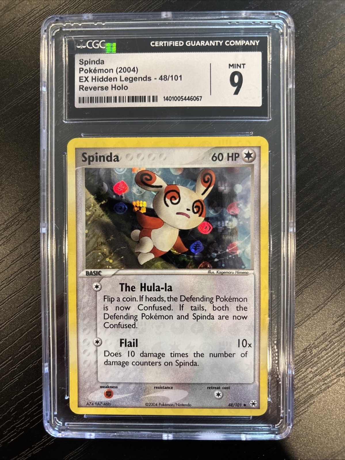 CGC 9 MINT Spinda 2004 EX Hidden Legends 48/101 Reverse Holo Pokemon Card
