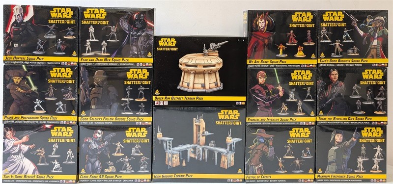 Star Wars Shatterpoint Lot of (14) Squad & Terrain Packs New MIB