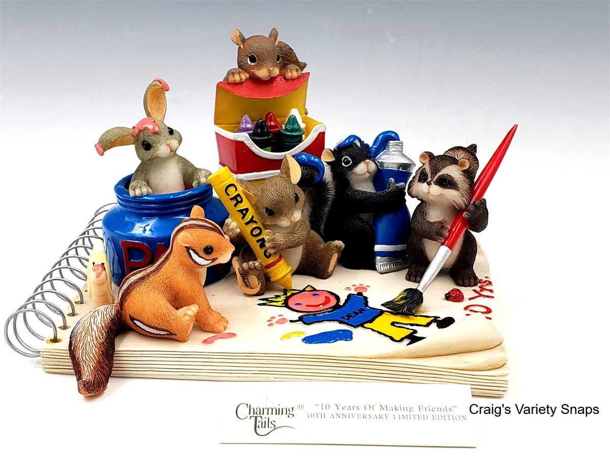 CHARMING TAILS 10 Years of Making Friends Figurine Fitz & Floyd LE
