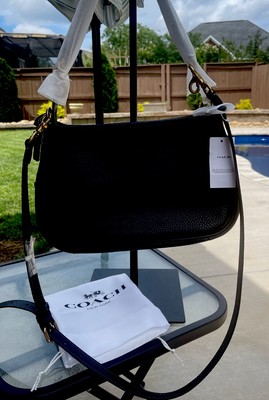 COACH Soft Cary Crossbody Black NWT CC437 | eBay