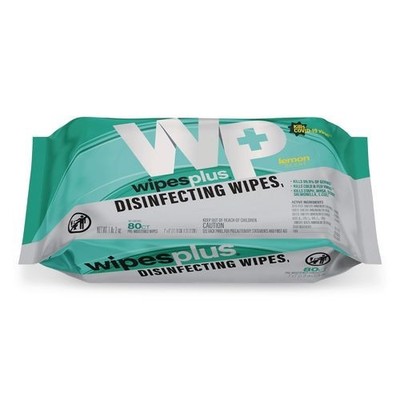 Carlisle Disinfecting Surface Wipes, Flat Pack, 1-Ply, 7 x 8, Lemon Scent, White