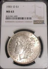 1901 O Morgan Silver Dollar MS63 NGC TONED REVERSE