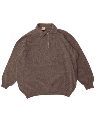 Walbusch Mens Studio Pitti Polo Neck Jumper Sweater 2XL Grey Virgin Wool AH35