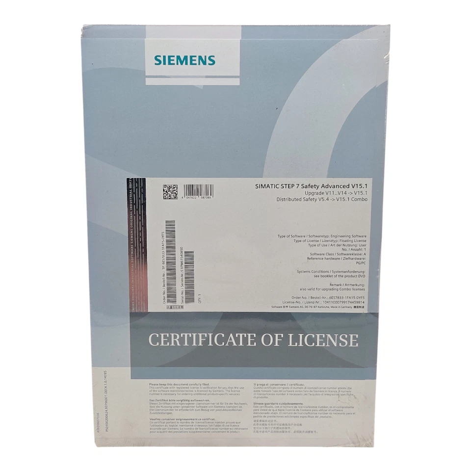 SIEMENS 6ES7833-1FA15-0YF5 ENGINEERING-SOFTWARE - Bild 2 von 3