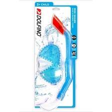 Dolfino Child Latex Free Swim Mask  Snorkel Set splash guard Mini Shark Ages 3 