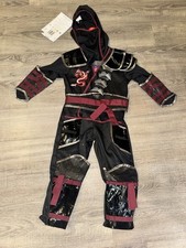 NINJA HALLOWEEN COSTUME WITH DRAGON, BOY'S, 3-4, TEETOT CO.