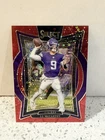2024 Panini Select - Concourse J.J. McCarthy #24 Red Disco Prizm /49 (RC)