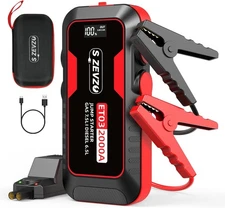 S ZEVZO ET03 Car Jump Starter 2000A Jump Starter Battery Pack for Up to 7.5L ...