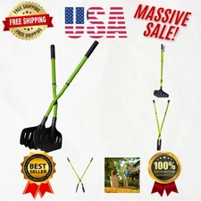 Adjustable Gator Grabber Tool for Efficient Yard Maintenance - Green/Black