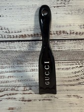 Gucci Shoe Horn 7" Length Black Plastic with White Gucci Logo