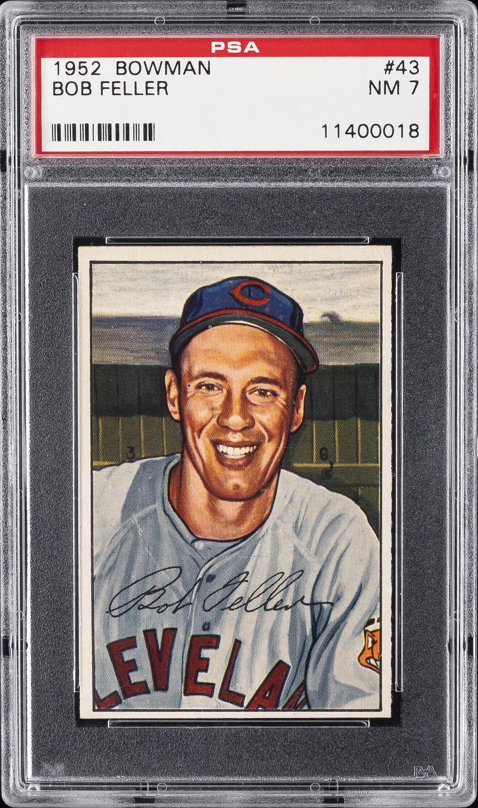1952 BOWMAN #43 BOB FELLER PSA 7