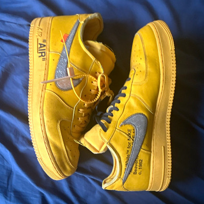 Nike Off-White x Air Force 1 Low Volt Yellow AO4606-700 Volt/Cone-Black