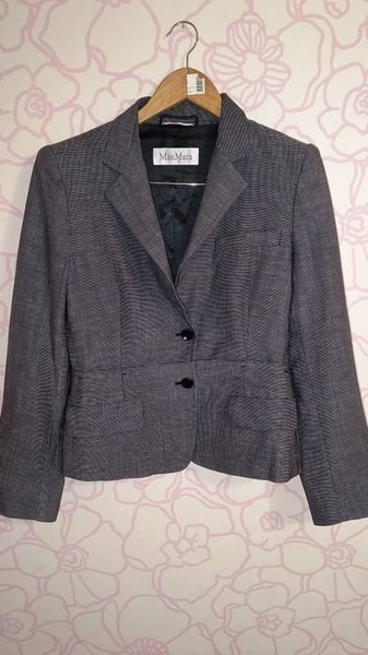 Women Max Mara Blazer Grey Other Material 38