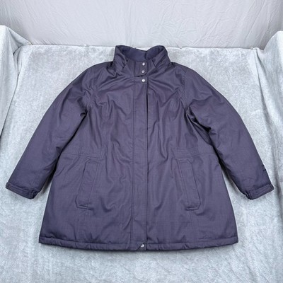 Eddie Bauer WeatherEdge EB600 Goose Down Jacket Womens 3X Purple Waterproof Coat