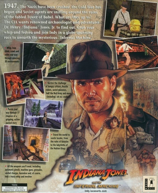 Indiana Jones and the Infernal Machine PC Game 1999 Windows 10 11 - Image 2 of 2