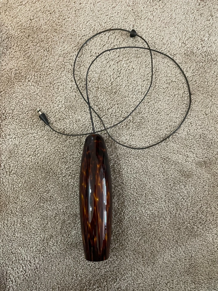 Besa Lighting 1XP-439518-BR Zumi - Colgante con cordón de luz con vidrio nube ámbar Foto 3 de 4