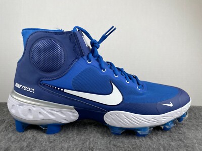 Nike Alpha Huarache Elite 3 Mid MCS Royal Blue Baseball Cleats CZ4455-401 Sz 15