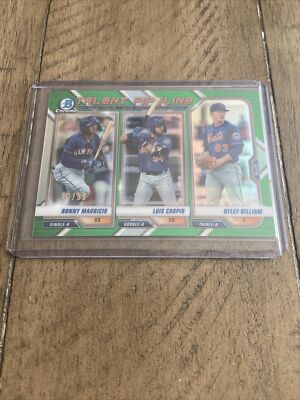 2021 Bowman Chrome METS Talent Pipeline Green Refractor /99 MAURICIO CARPIO RC