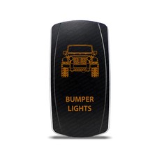 Rocker Switch For Jeep Wrangler Jk Bumper Lights Symbol - Amber Led