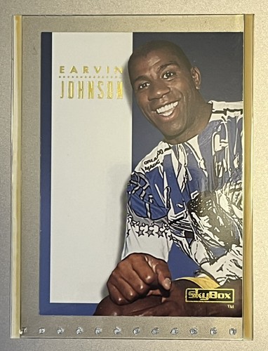 COLLECTOR SPORTS LOOK SKYBOX, EARVIN MAGIC JOHNSON CARD FAUX LEATHER FOLDER, COA - Picture 2 of 5