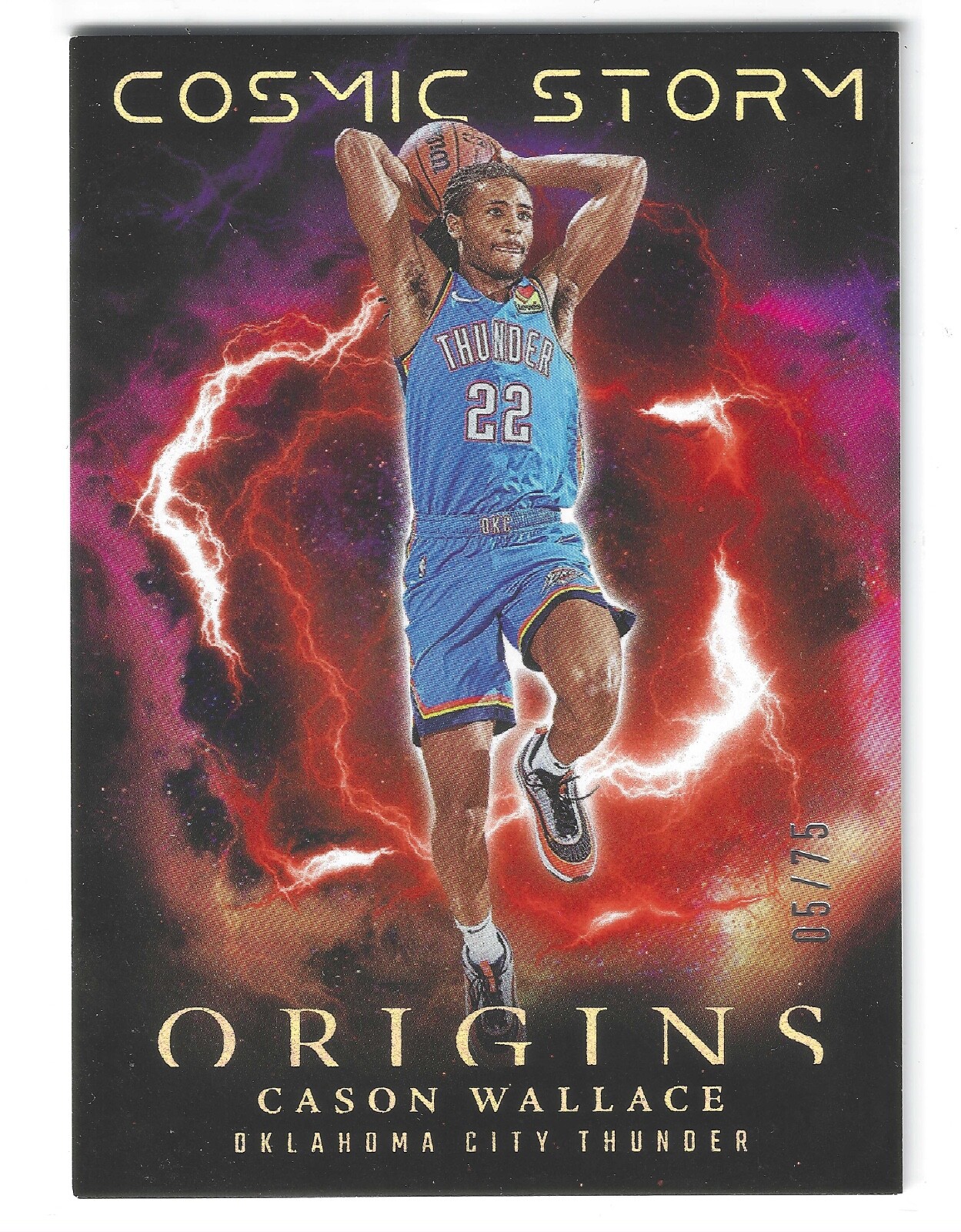 2023-24 Panini Origins Cason Wallace #18 Cosmic Storm RC Rookie SP