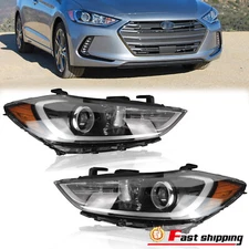 For 2017 2018 Hyundai Elantra Headlights Driver Passenger Side Pair 92102F3000