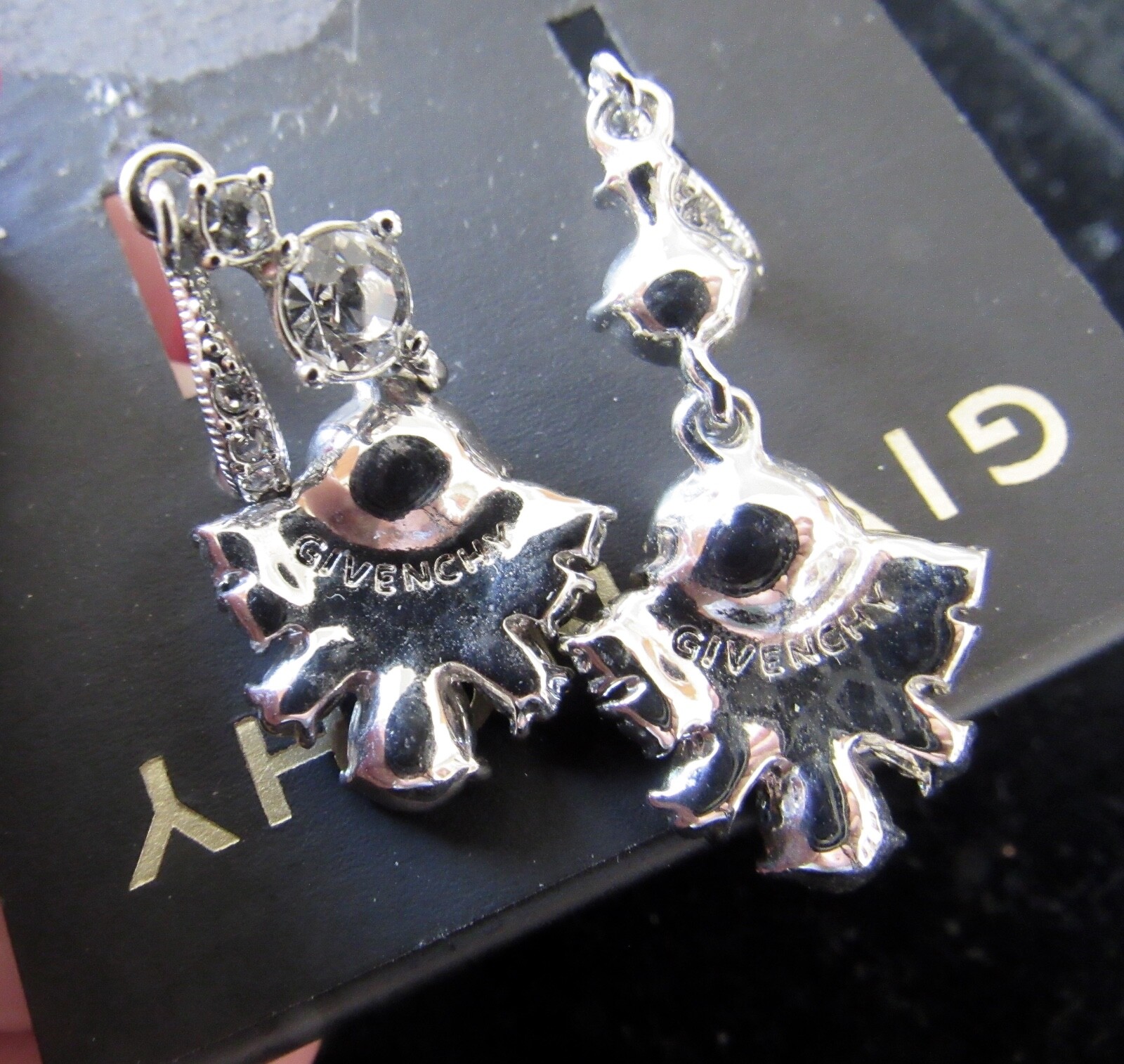 Stunning Signed GIVENCHY Rhinestone Drop/Dangle P… - image 3