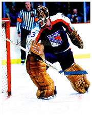 NHL 1976 New York Rangers Goalie Gilles Gratton Color 8 X 10 Photo Picture