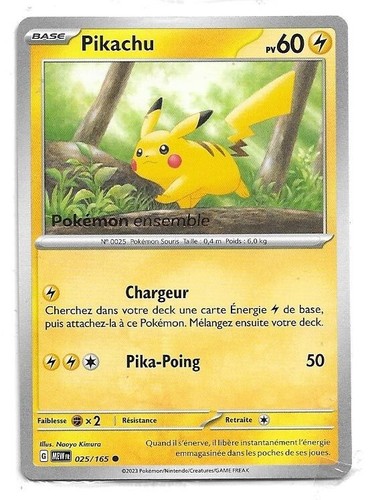 POKEMON CARDS PROMO POST SET EEVEE 70 PV 133/165, PIKACHU 60 PV 025