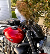 BROWN TINT TRIUMPH ROCKET 3 GT TALL TOURING FLIP UP SCREEN WINDSCREEN WINDSHIELD