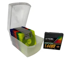 IBM Imation Diskettes And New Sealed TDK 1.44MB HD Floppy Discs In Plastic Case