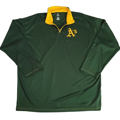Majestic Oakland Athletics A's Therma Base Pullover Jacket 1