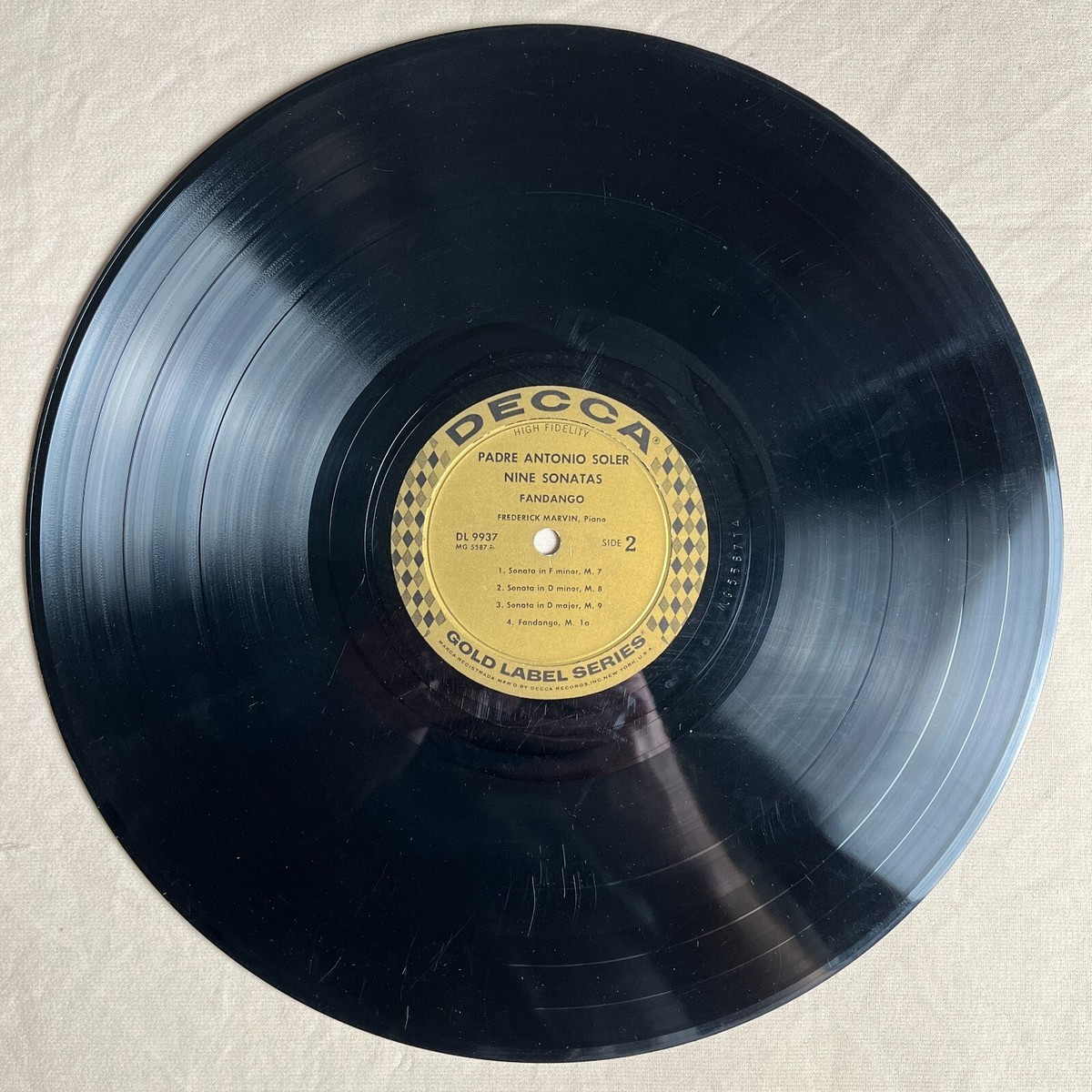 PADRE ANTONIO SOLER Nine Sonatas / Fandango 1957 Vinyl LP