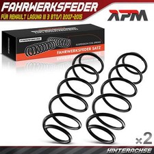 2x Federn Fahrwerksfeder Hinterachse für Renault Laguna III 3 BT0/1 2007-2015