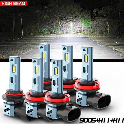 For Honda CR-V CRV 2015 2016-2019 Combo Headlight + Fog Light Bulbs 6x white