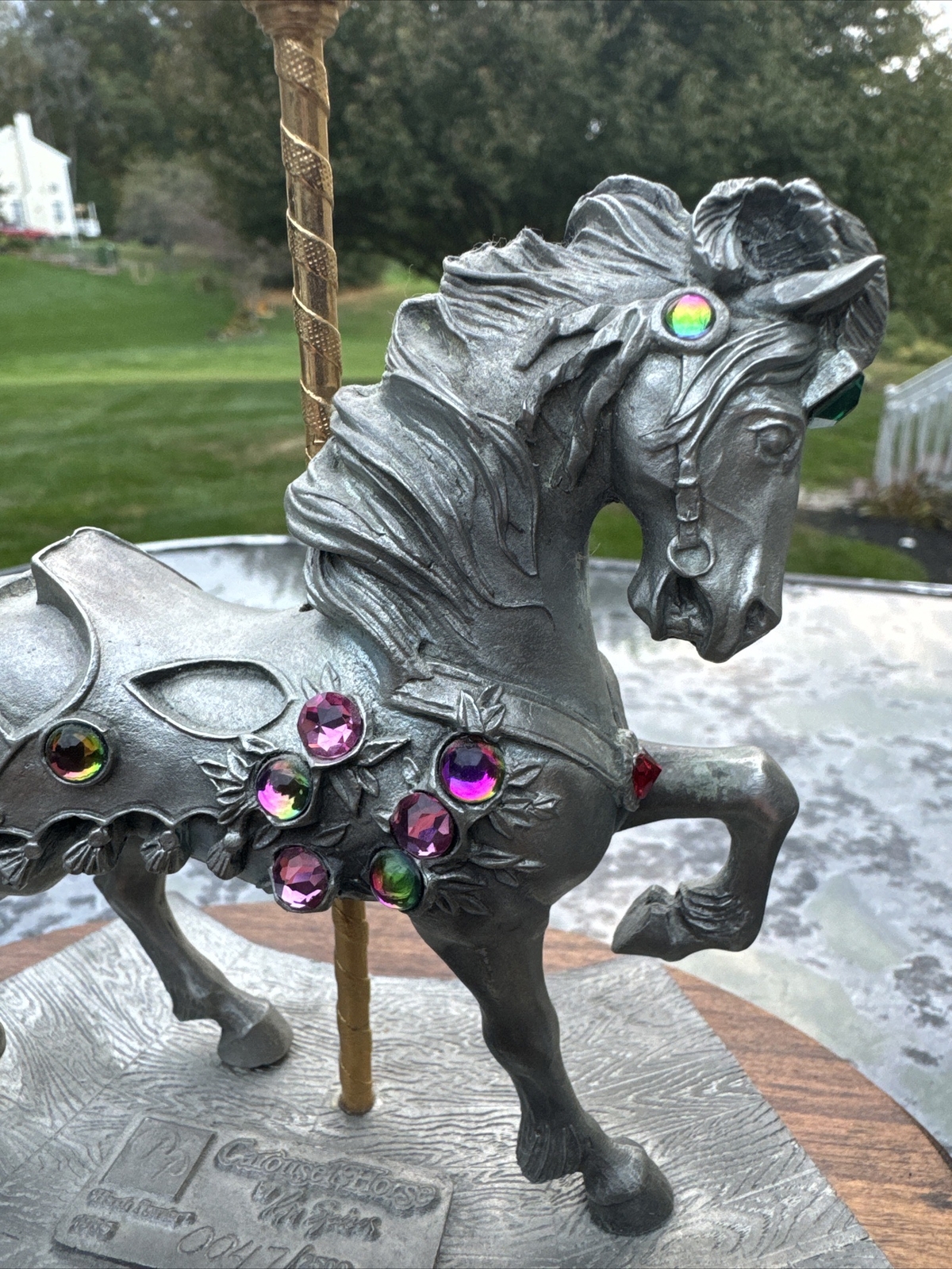 1985 Limited Edition Perth Pewter Carousel Horse Figurine Art Sculpture Rare HTF