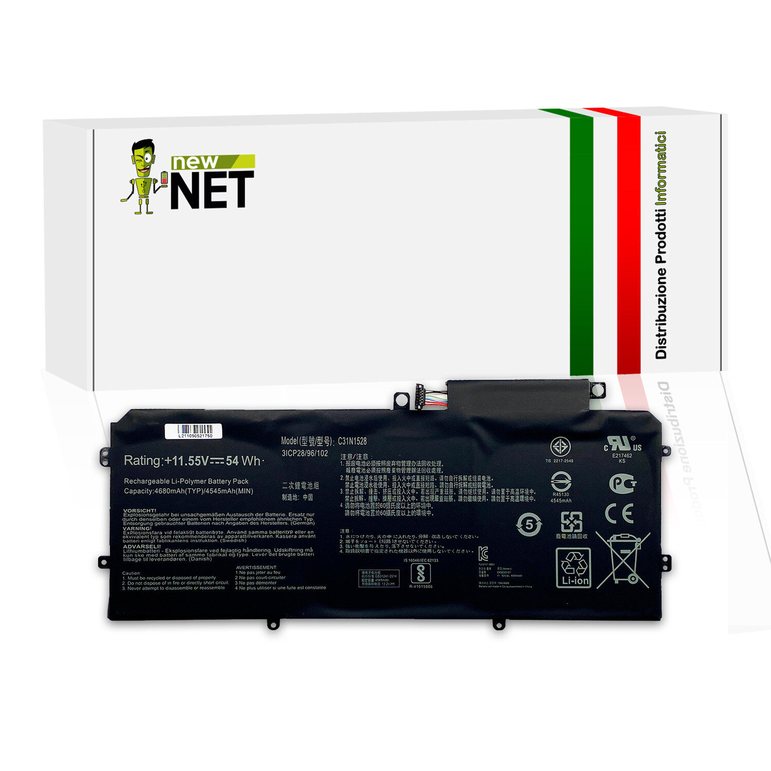 Sostituzione Batteria ASUS ZenBook Flip UX360CA C4019T 11,55V Facile